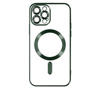 Cover MagSafe per iPhone 13 Pro Max silicone protezione fotocamera bordo verde