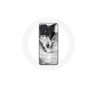 Cover - MANIACASE - Samsung Galaxy A32 4G - Lupo e lupa - Nero e bianco - Morbida