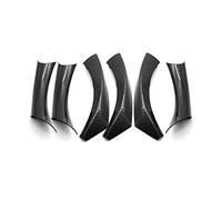 Cover Maniglia Per 3 Serie Per E90 Per E91 316 318 320 325 Per 328i 2004-2012 Maniglia Del Bracciolo Della Porta Interna Dell'auto Tirare Rivestimento Del Telaio(RHD CARBON TEXTURE)