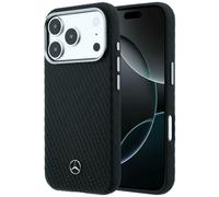 CG MOBILE Mercedes-Benz - Custodia in pelle per iPhone 17 Pro Max, compatibile con MagSafe, protezione completa, nera