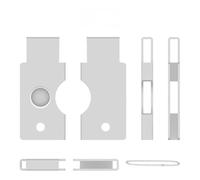 Cover Metallica Rigida per YubiKey 5C NFC - Supporto Portatile Antipolvere，Argento