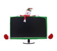 Cover natalizia per monitor con decorazioni a forma di Babbo Natale, renne e pupazzo di neve | Per Apple iMac/MacBook Pro | Accessorio da scrivania per le feste