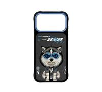 NIMMY Friends Cool & Cute 2.0 Husky custodia per cellulare con magnete per iPhone 17 Pro 6.3" grigio blu - N-KMLL-IP17-PRO-017-A