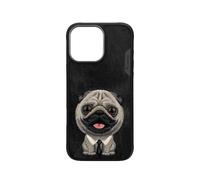 Cover Nimmy Friends New Big-eye 3D Ricamata Nera per iPhone 16 Pro