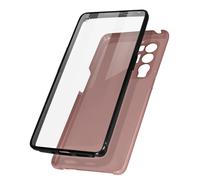Cover Oppo Find X3 Neo Retro Rigido e Fronte Flessibile - Rosa Gold
