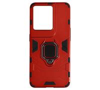 Cover Oppo Reno 8 Pro 5G Ibrida Antiurto Supporto Anello Metallico Rossa