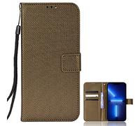 Cover Oukitel C59/C59 Pro Custodia, Motivo a rombi PU cover protettiva con Slot per Scheda, Funzione Supporto, Chiusura Magnetica Case per Oukitel C59/C59 Pro-Marrone