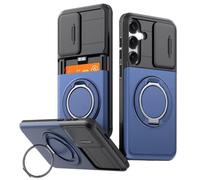 Cover Outdoor per iPhone 14 Pro Max Magnetica Rigida con Supporto 360° [con protezione fotocamera scorrevole], Militare Antiurto Custodia Resistente Protettiva Sottile Case，blu