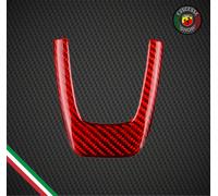 Cover Parte inferiore Volante in VERO CARBONIO Rosso per 500 Abarth 695 Pre Rest