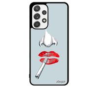 Cover per A53 in silicone da donna con labbro e bocca fatale per telefono bacio originale da donna, arte rossa, sigaretta d'amore antiurto per Samsung Galaxy