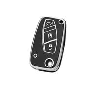 Cover Per Chiave Auto Per Fiat 500 Per Panda Per Stilo Per Punto Per Doblo Per Grande Per Bravo 500 Per Ducato Minibus Portachiavi Accessori TPU(Black)
