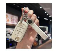 Cover Per Chiavi Con Portachiavi Per Auto Per Mercedes Per Benz Per Smart Per Fortwo 453 Per Forfour Cover Per Chiavi Auto Senza Chiave(Bianca)