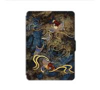 Cover per custodia protettiva per e-book per Kindle Paperwhite 5a/6a/7a generazione (versione 2012/2013/2015/2017) - Cover con sonno/veglia-cinese Good Luck Koi
