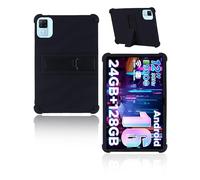 Cover per DOOGEE U12 Ultimo Android 16 Tablet 12 Pollici, Yystao Bambini Custodia Morbida Silicone Compatibile con DOOGEE U12, Supporto Regolabile (Nero)