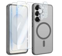 Cover per Galaxy S25 con 2 Vetri Temperati e 2 Pellicole Protezione Fotocamera