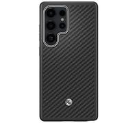 Cover per Galaxy S25 Ultra Effetto carbonio Aramid, Nero