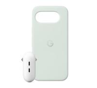 Cover per Google Pixel 10a - Realizzata in plastica riciclata, sottoposta a test di resistenza alle cadute - grigio nebbia + Caricatore rapido Pixel Flex Dual Port 67 W USB-C (Made by Google)