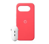 Cover per Google Pixel 10a - Realizzata in plastica riciclata, sottoposta a test di resistenza alle cadute - rosso lampone + Caricatore rapido Pixel Flex Dual Port 67 W USB-C (Made by Google)