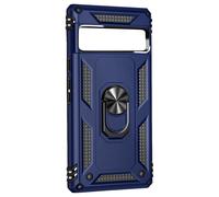 Cover per Google Pixel 7a anti-urto ibrida anello sostegno funzione supporto blu