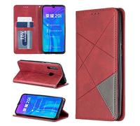 Cover per Huawei Honor 20E ,Custodia per Huawei P Smart+ 2019 POT-AL00 / Honor 10i HRY-LX1T / Honor 20 Lite HRY-L21T / Honor 20i HRY-AL00T / Enjoy 9S Custodia Portafoglio in pelle Flip Case Red