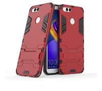 Cover per Huawei Honor V8, MHHQ, in materiale ibrido 2 in 1, in poliuretano termoplastico e policarbonato, doppio strato Huawei Honor 7X rosso