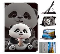 Cover per Huawei MatePad SE 11" Tablet Case，Custodia Pelle PU Verniciata a Colori Case Protettiva Funzione di Supporto Pelle, Interno in Microfibra Resistente ai Graffi,Tè al latte con panda