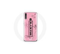 Cover per Huawei P30 Lite - Blackpink - Logo Born Pink - Silicone Morbido - Nero/Rosa - Unisex
