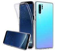 Cover per Huawei P30 PRO, Custodia 2in1 Dual Layer Ibrida [360°] Full Body Antiurto Protettiva [Silicone TPU Fronte] e [Rigida Plastica Back] caso, [Transparente]