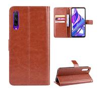 Cover per Huawei Y9s ,Cover per Huawei P Smart Pro 2019 ,Custodia per Huawei Y9s 2019 STK-L21 STK-L22 STK-LX3 / Honor 9X Pro HLK-AL10 HLK-L41 HLK-L42 Custodia Portafoglio in pelle Flip Case Brown