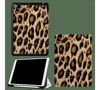 Cover per iPad 10 Generazione 2022 10,9 Pollici,per Custodia iPad 10a Gen (A2696/ A2757/ A2777),Sottile Leggero Protettivo Case,Auto Sveglia/Sonno Leopardo Maculato Marrone