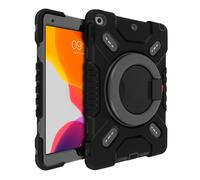 Cover per iPad 2020/2019 con impugnatura antiurto per cavalletto + tracolla nera