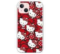 Cover per iPhone 13 - Hello Kitty Lazos Rojos y Topos
