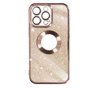 Cover per iPhone 13 Pro glitter amovibile silicone gel Protecam Spark rose gold
