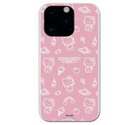 Cover per iPhone 13 Pro - Hello Kitty patron sobre rosa