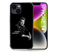 Cover per Iphone 14 (6.1) Musica Johnny Hallyday Nero