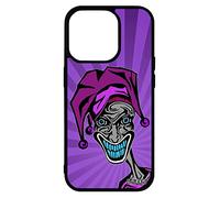 Cover per iPhone 14 Pro Silicone Joker Face Disegno Case Pattern Viola Comics Clown Super Heros Fumetto Umorismo Design Apple