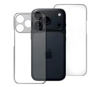 Cover per iPhone 17 Pro Max Silicone Trasparente Housing Antiurto Doppio Lato 360 Gradi Doppio Strato Anteriore e Posteriore Custodia Protettiva Case