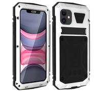 Cover iPhone serie 11 in Alluminio e silicone Supporto Video Serie Tank Argento