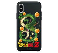 Cover per Iphone X-Xs Negro con un diseño de Dragon Ball Z Shenron y Bolas