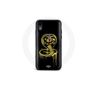 Cover per Iphone XS Max Logo Cobra Kai Giallo Fondo Nero Poster Serie