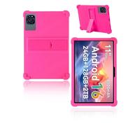 Cover per KINGRID W90/KINGRID T90 Tablet 11 Pollici 2025 Yystao Bambini Custodia morbida in silicone compatibile con KINGRID W90/KINGRID T90, supporto regolabile (rosa)