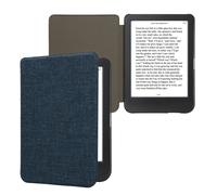kwmobile Cover compatibile con Kobo Clara BW/Colour - Custodia a libro in tessuto - Copertina Flip Case per lettore eReader