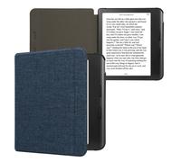 kwmobile Cover compatibile con Kobo Libra Colour - Custodia a libro in tessuto - Copertina Flip Case per lettore eReader