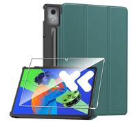Cover per Lenovo ldea Tab Pro 12.7" custodie +1 Pezzi Vetro Temperato,Gomma Protezione Protettivo,Ultra Sottile Antiurto Anti-Graffio TPU Flessibile Case -Verde
