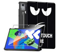 Cover per Lenovo Tab 10.1" 2025 custodie +1 Pezzi Vetro Temperato,Gomma Protezione Protettivo,Ultra Sottile Antiurto Anti-Graffio TPU Flessibile Case -Grandi occhi