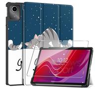 Cover per Lenovo Tab M11 2024 11 inches custodie+1 Pezzi Vetro Temperato,Gomma Protezione Protettivo,Ultra Sottile Antiurto Anti-Graffio TPU Flessibile Case-Good Night