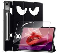 Cover per Lenovo Tab P12 12.7 inches custodie+1 Pezzi Vetro Temperato,Gomma Protezione Protettivo,Ultra Sottile Antiurto Anti-Graffio TPU Flessibile Case-Don't Touch