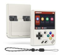 Cover per Miyoo Mini Plus, MOWYEOK Custodia in silicone morbido con assorbimento degli urti, antiscivolo e anti-graffio, compatibile con Miyoo Mini Plus Custodia, con cordino - Bianco