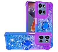 Cover per MOTO G Stylus 5G 2025 Liquido Custodia Superficie Lucida Custodia Protettiva Bumper Caso con Rotazione Magnetic Finger Ring Holder Case Glitter Silicone Custodia per MOTO G Stylus 5G 2025