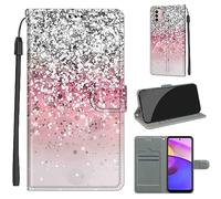 Cover per Motorola Moto E20/E30/E40 custodia portafoglio Gradiente argento | Chiusura magnetica, Scomparti carte, Funzione supporto, Pelle PU flip cover per Moto E20 / E40